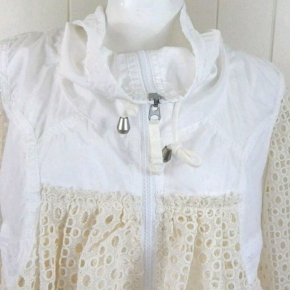 Hei Hei Anthro Eyelet Windbreaker Ivory White - Picture 4 of 6